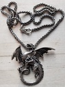 Halskette Nordischer Drache, silberfarben
