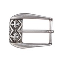 Kreuzzug-Schließe silberfarben – 3 cm Gürtelschließe im Stil des Hochmittelalters