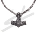 Halskette Thor-Hammer , silberfarben