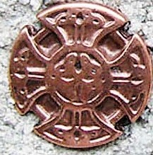 Kreuz der Kelten, klein, kupferfarbener Beschlag