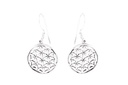 Ohrhänger „Thora – Blume des Lebens“ aus 925er Silber – Geometrischer Ohrschmuck 2 cm