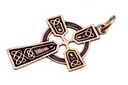Keltisches Amulett, Anhänger 'Arawn Keltisches Kreuz' aus Bronze- Mittelalter, Larp, Reenactment Schmuck