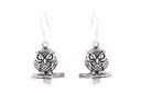 Ohrhänger KALA aus 925er Silber 3,2 cm – Eulen Ohrschmuck Symbol der Weisheit