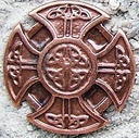 Kreuz der Kelten, kupferfarbener Beschlag
