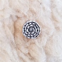 Spiralplatte, mittel, silberfarbener Beschlag