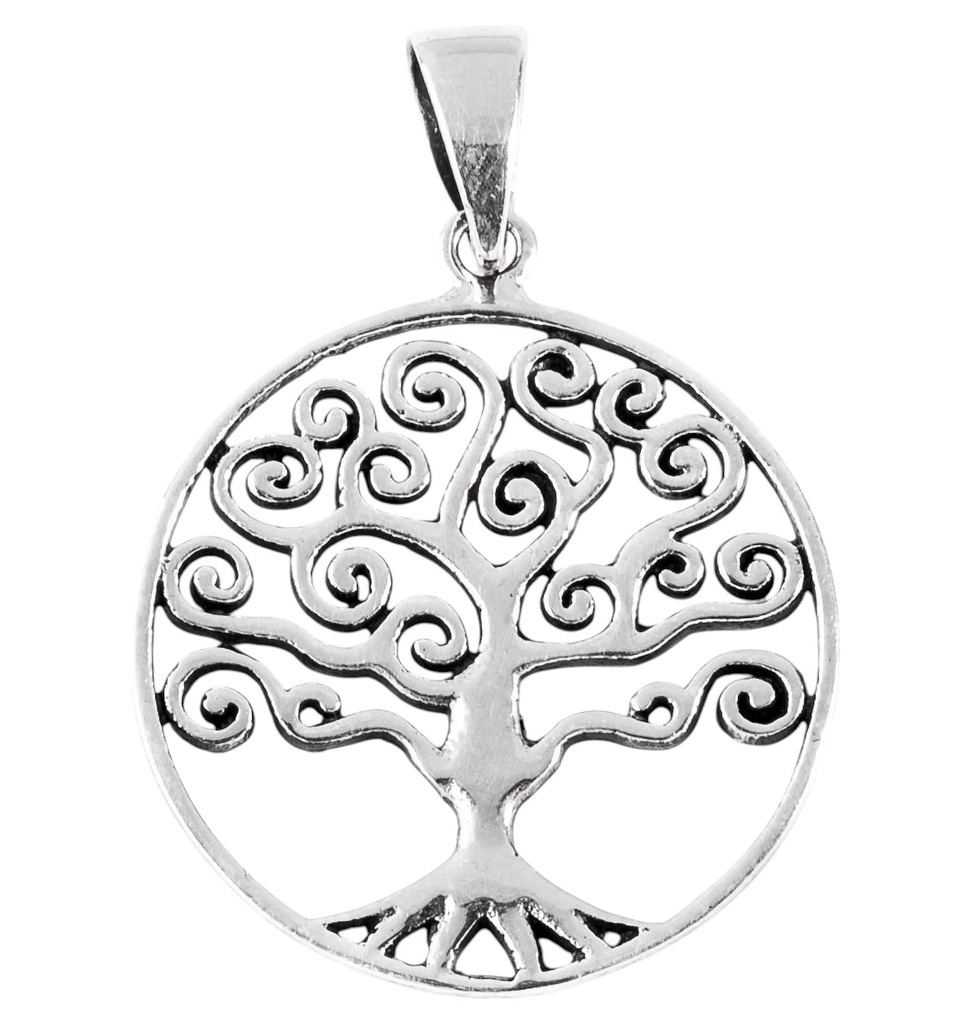 [am190] Lebensbaum-Anhänger MAJA aus 925er Silber – Symbol für Wachstum und Verbundenheit (2,9 cm)