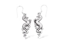 Ohrhänger 'Windende Drachen' Silber 925 -  Schmuck für Mittelalter, Reenactment und Larp