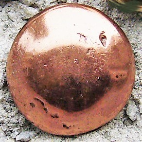 [N-140-4] Rüstungsniete LUND kupferfarben – 23 mm Halbkugel-Beschlag mit 1 Nietstift für Rüstung & LARP