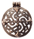 Großes Wikinger Kreuz Anhänger aus Bronze – Viking Cross Amulett 5 cm