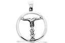 Anhänger IRMINSUL groß aus Silber – Germanisches Weltsäulen Amulett 3,9 cm