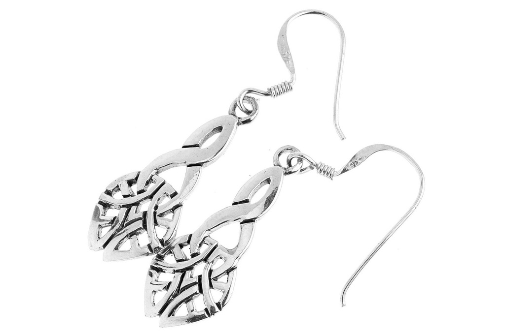 [oh4] Ohrhänger 'Nemia Celtic' Silber 925 -  Schmuck für Mittelalter, Reenactment und Larp