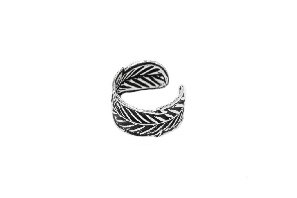 [ok17] Ohrklemme Naomy mit Rankenmuster aus 925 Silber – Elfenhafter Ohrschmuck ohne Piercing 5 mm