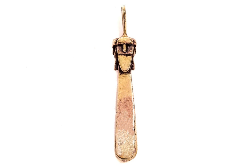 [avb552-2] Anhänger, klein 'Swiatowid' Slawische Gottheit Bronze Schmuck