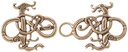 Fibel Brosche 'Viking Dragons' aus Bronze - Mittelalter, Larp, Fantasy Schmuck