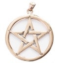 Keltisches Amulett, Anhänger 'Pentagramm Groß' aus Bronze- Mittelalter, Larp, Reenactment Schmuck