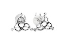 Ohrstecker 'Keltische Dreiheit Keoni' Sterling Silber 925 - Schmuck für Mittelalter, Reenactment und Larp