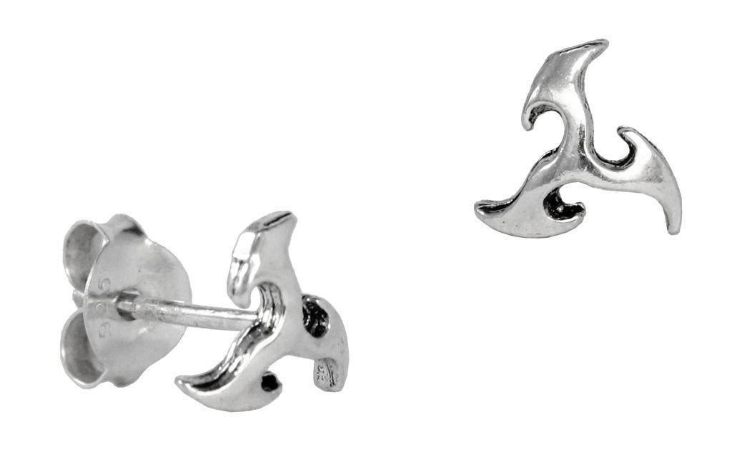 [ost64] Ohrstecker 'Lazar Celtic Triskel' Sterling Silber 925 - Schmuck für Mittelalter, Reenactment und Larp