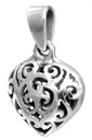 Schmuckstück  Bohemia Anhänger ILLY 2 cm Herz Schmuck mit keltischer Triskele Silber 2.0 cm