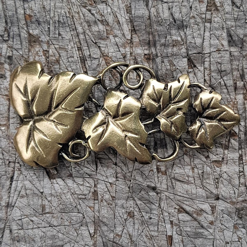 [N-1712-2] VINE, Blätter-Beschlag, messing Zamak Efeu