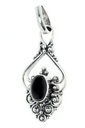 Amulett, Anhänger 'Salia - Onyx' aus Silber 925 - Mittelalter, Larp, Reenactment Schmuck