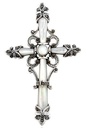 Mittelalter Kreuz, Anhänger 'Rian Kreuz Perlmutt' aus Silber 925 - Mittelalter, Larp, Reenactment Schmuck