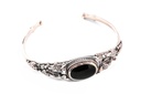 Armreif ISA aus Bronze Ø 5,5 cm – Boho Schmuck mit Blättern des Lebensbaums