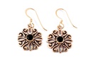 Ohrhänger 'Eliana Onyx' Bronze Schmuck für Mittelalter, Reenactment und Larp