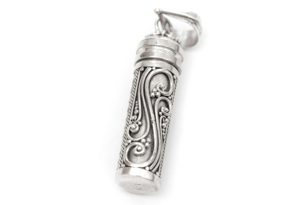 [am152] Medaillon-Anhänger NAMIA aus 925er Silber – Geheimnisvolles Schmuckstück für Erinnerungen (3,8 cm)