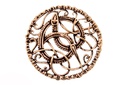 Wikinger Fibel Brosche "Midgardschlange" aus Bronze – Gewandschließe mit Jörmungandr 4 cm