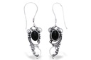 Ohrhänger 'Lasia mit Onyx' Silber 925 -  Schmuck für Mittelalter, Reenactment und Larp