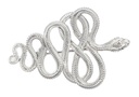 Silber-Brosche MANDARA – 4,4 cm keltische Fibel mit Schlangenmotiv