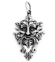 Anhänger 'Green Man' Cerunnos Waldgott Silber Schmuck