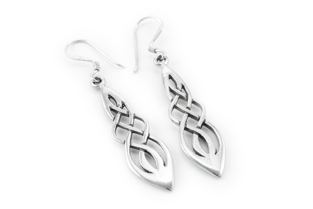 HARMONY Ohrringe aus Silber – Keltische Ohrhänger mit Knotenmuster 3,3 cm