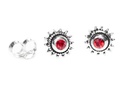 Ohrstecker 'Rote Funken' Sterling Silber 925 - Schmuck für Mittelalter, Reenactment und Larp