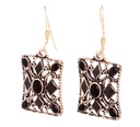 Ohrhänger Byzanz mit Onyx aus Bronze – Mittelalterlicher Ohrschmuck 3,5 cm