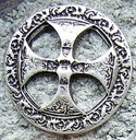 Nordisches Axtkreuz, silberfarbener Beschlag