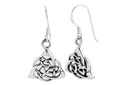 Ohrhänger Triade Dreieinigkeit aus 925 Silber – Keltisches Knotenmuster Ohrschmuck 1,9 cm