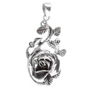 Schmuckstück  Bohemia Schmuck Anhänger ISARA 4 cm Zauberhafte Gothic Rose Silber 4.0 cm