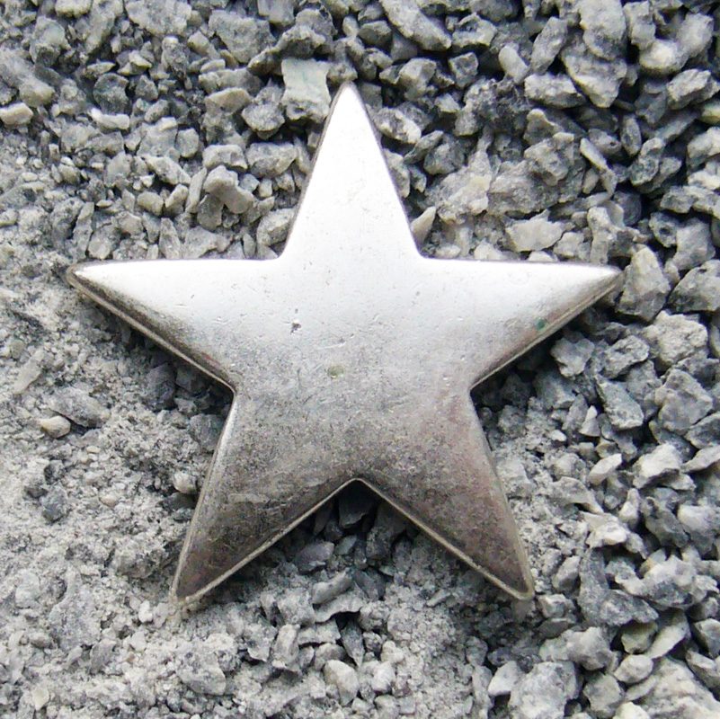 [N-193-1] großer Stern, silberfarbener Beschlag