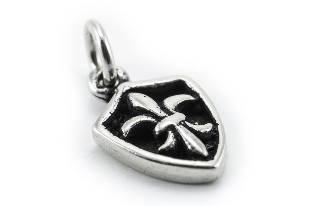 Schmuck-Anhänger FLEUR DE LIS 2,3 cm – Mittelalterliches Rittersymbol aus 925er Silber für Mut & Ehre