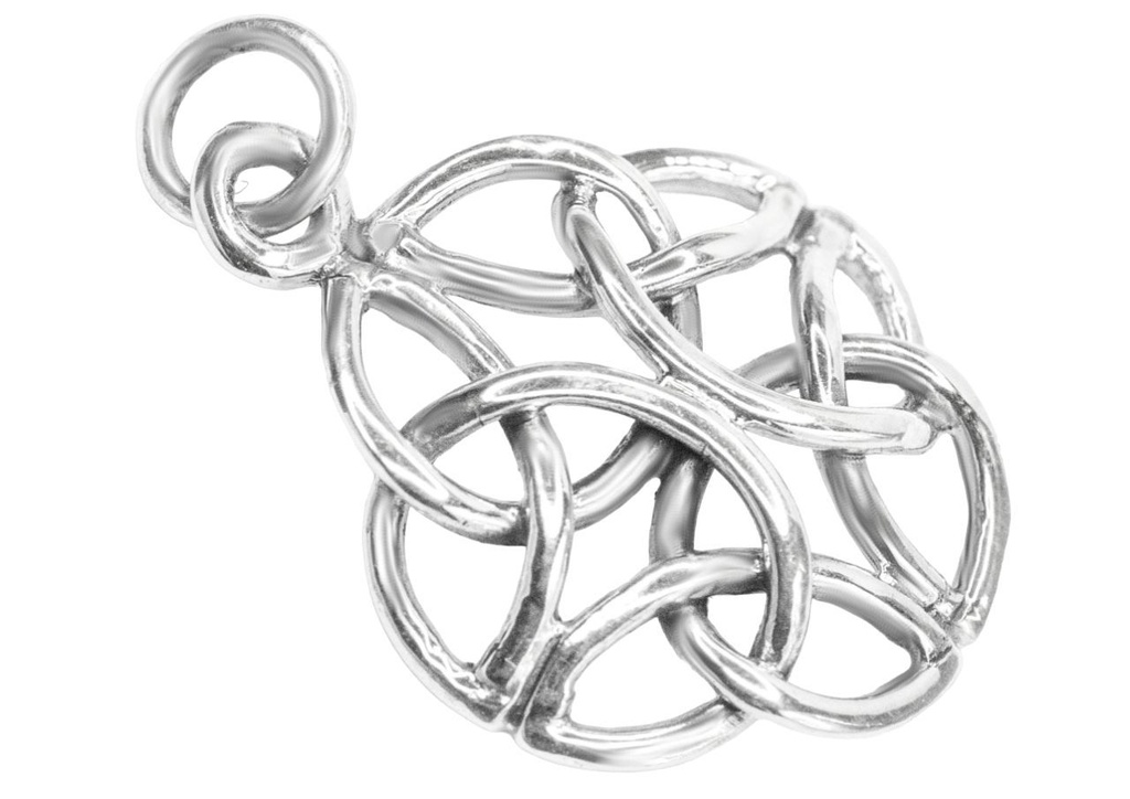Schmuck Anhänger Mila 2,7 cm – Silber 925 – Keltisches Amulett mit Vier-Elemente-Symbolik