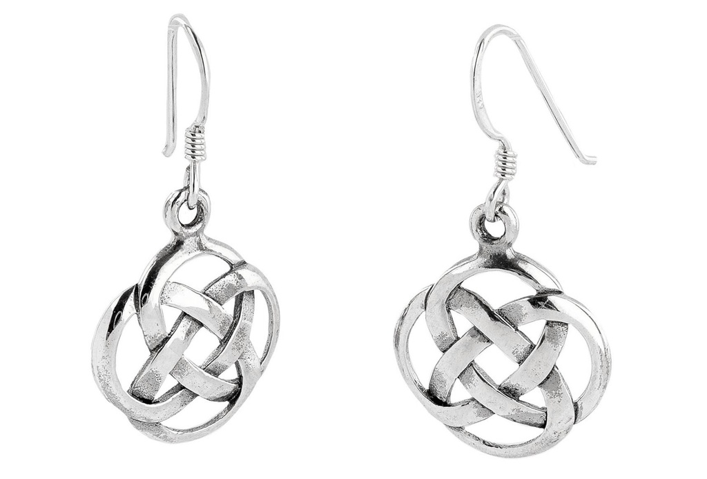 [oh7] Keltische Ohrhänger Raia aus Silber – Blume des Lebens Schmuck 1,9 cm