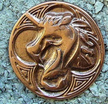 [N-244-4] Unicorn, kupferfarbener Beschlag