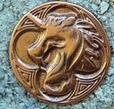 Unicorn, kupferfarbener Beschlag