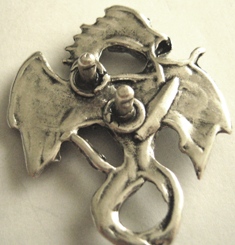 [N-101-2] Zierniete nordischer Drache, messingfarben