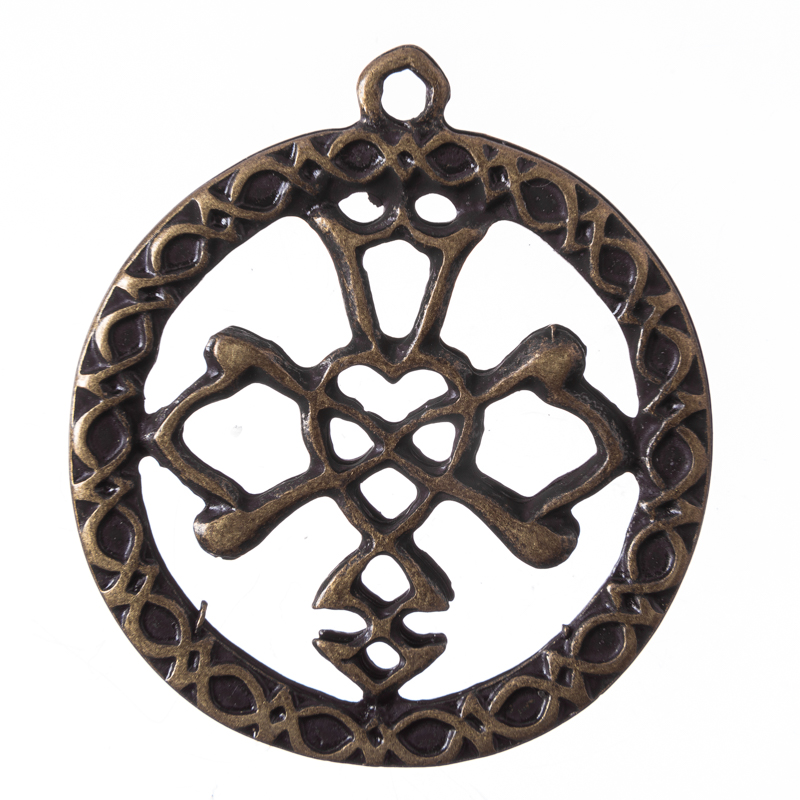 [P-5165-21] Anhänger Celtic Wedding Knot – Altmessingfarbener Keltischer Hochzeitsknoten 45 mm