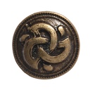 Wirbel-Triskele klein, altmessingfarbener Beschlag