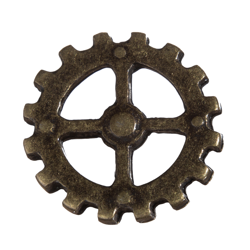 [N-STP-5-21] Wheel, altmessingfarbener Beschlag