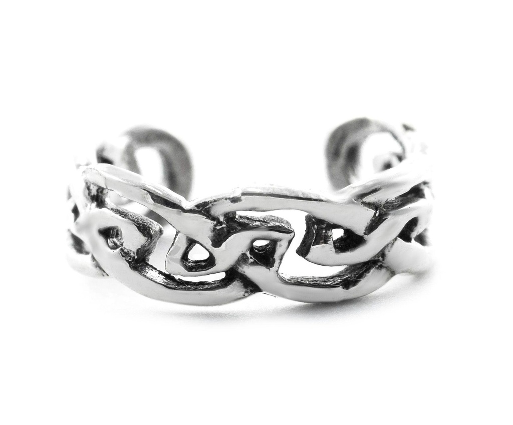 [ok6] Ohrklemme 'Danu' mit keltischemFlechtmuster Sterling Silber Wikinger Schmuck