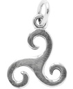 Keltisches Amulett, Anhänger 'Danu - Triskele' aus Silber 925- Mittelalter, Larp, Reenactment Schmuck